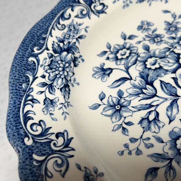 Vintage Royal Staffordshire Avondale Ironstone Meakin Blue Oval Platter, B#39 - Picture 3 of 7